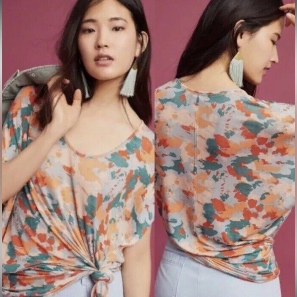 Akemi +‎ Kin Anthropologie Camo oversized top
